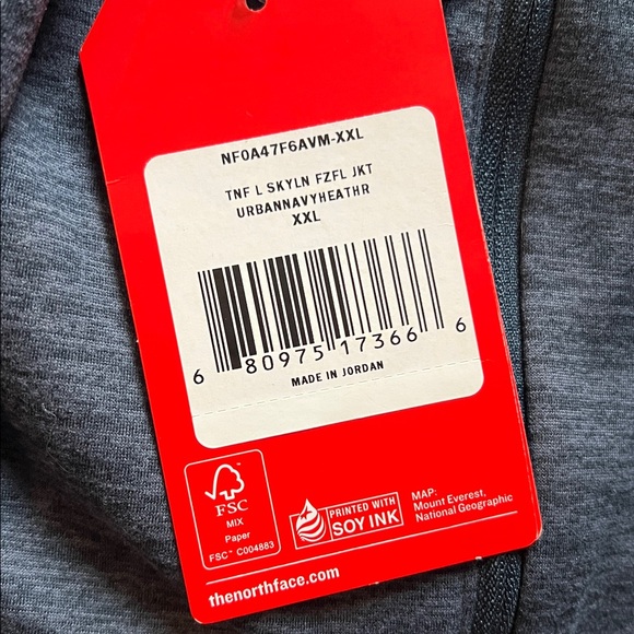 The North Face Women's Skyline Zip Fleece Jacket Urban Navy Heather TNS - Picture 7 of 7